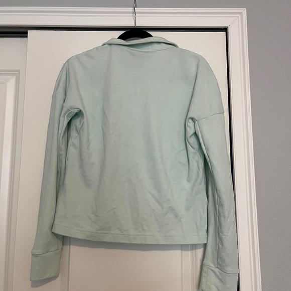 Adidas Womens Crop 1/4 Zip‎ XS light green - Picture 3 of 3